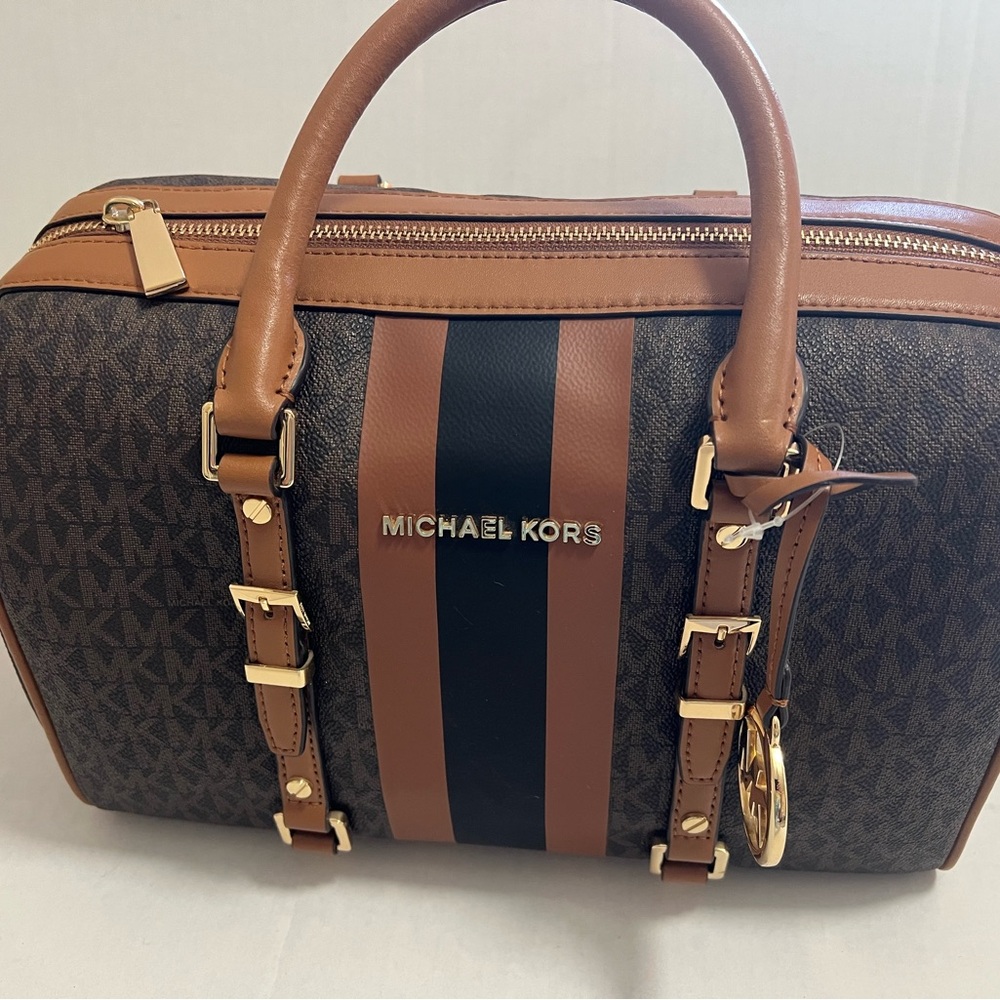 Michael Kors Brown and Black Crossbody Bag - Picture 3 of 15